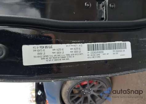 2015 Dodge Charger Srt 392 из США, поврежденный, VIN 2C3CDXEJ0FH832250